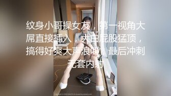 纹身小哥操女友，第一视角大屌直接插入，大白屁股猛顶，搞得好爽大声浪叫，最后冲刺无套内射