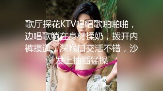 歌厅探花KTV唱唱歌啪啪啪，边唱歌躺在身材揉奶，拨开内裤摸逼，深喉口交活不错，沙发上抽插猛操